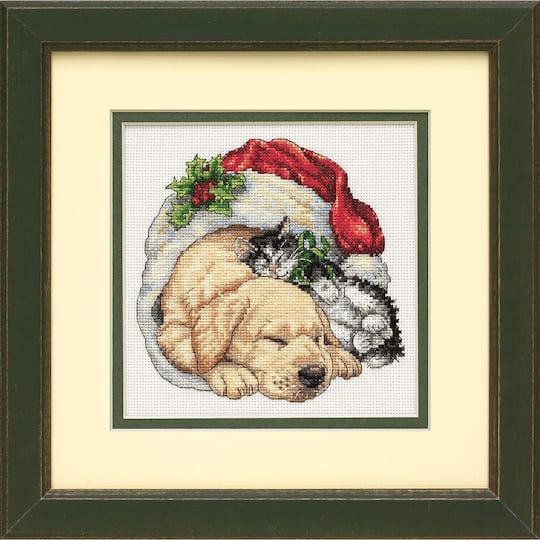 Dimensions&#xAE; Christmas Morning Pets Counted Cross Stitch Kit